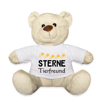 Sterne Tierfreund Geschenk - Teddy - Weiß - Vorne
