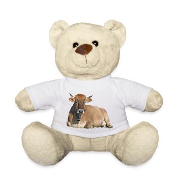 Ruhendes Rind - Teddy - Weiß - Vorne