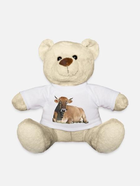Ruhendes Rind - Teddy - Weiß