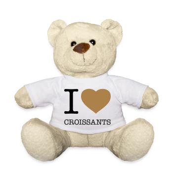 I LOVE CROISSANTS France Brötchen - Teddy Bear - white - Front