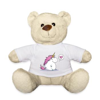 Licorne épais avec coeur - Nounours - blanc - Devant