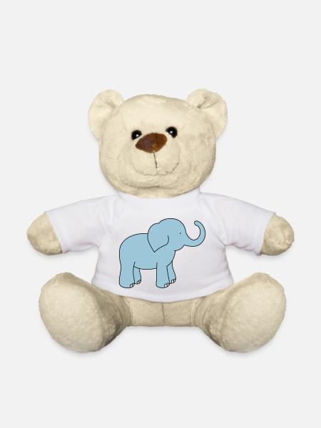 Elefant - Teddy - Weiß