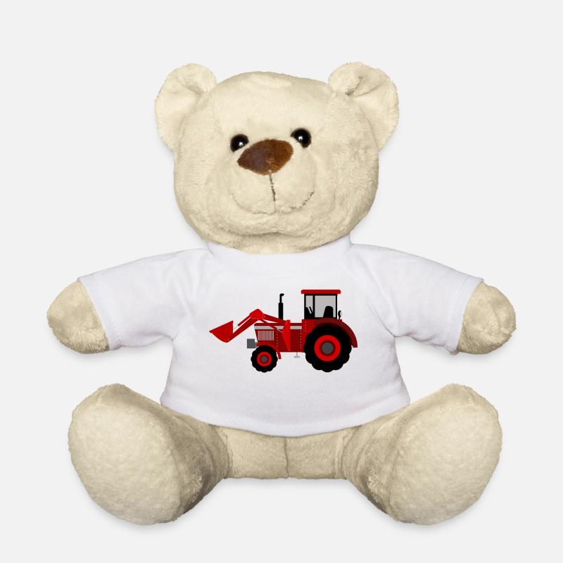 roter Traktor - Teddy - Weiß