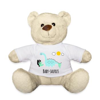 Bébé Saurus - Idée cadeau - Nounours - blanc - Devant