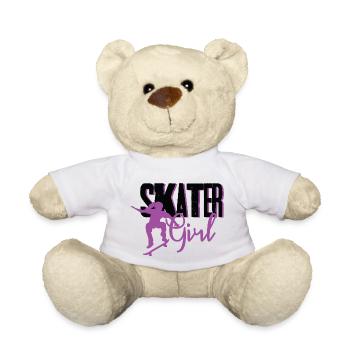 Skate Girl skate skate skateboard skateboard skate - Nounours - blanc - Devant