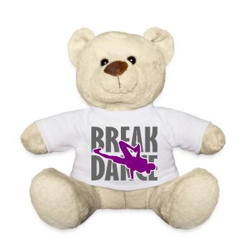 Breakdance Breakdancer Breakdancing Streetdance - Teddy - Weiß - Vorne