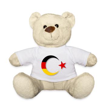 The flag of Turkey and Germany - Teddy Bear - white - Front