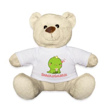 T-shirt Snackosaurus dinosaur - Teddy Bear - white - Front