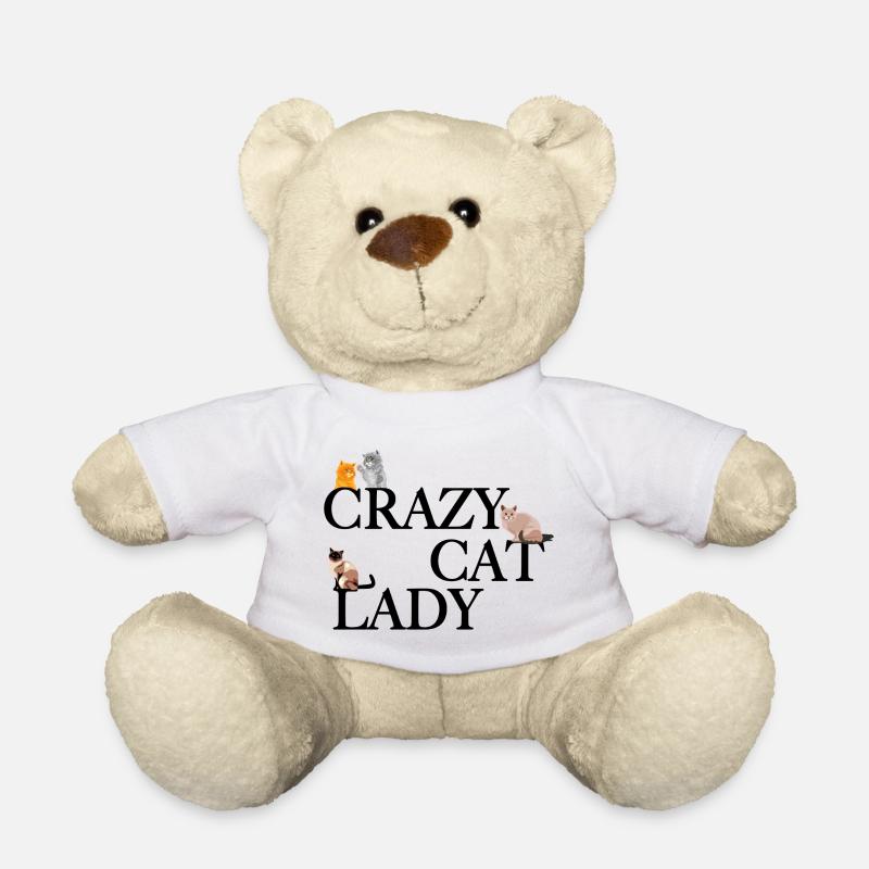 Dame chat fou - Nounours - blanc