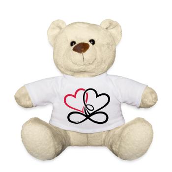 Two hearts Infinite Love Infinite Love - Teddy Bear - white - Front