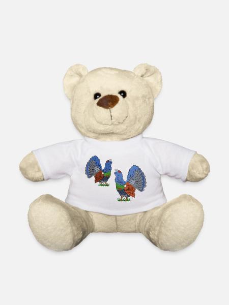 Faszinierende Auerhahn-Duo-Illustration - Teddy - Weiß