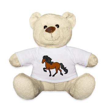 Icelandic horse, browner, lighter - Teddy Bear - white - Front