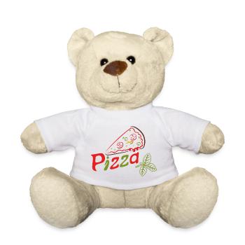 Pizza Margarita Italien Pizzeria - Teddy - Weiß - Vorne