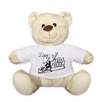 Motorsäge , Kaminholz , Old School ,Wald Holz (25) - Teddy - Weiß - Vorne