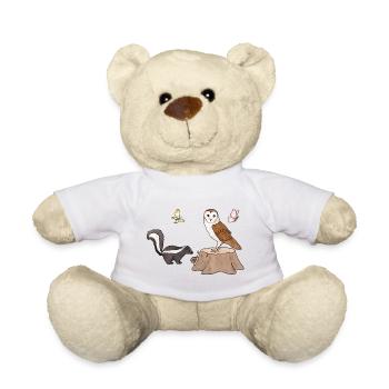 Skunk und Eule.png - Teddy - Weiß - Vorne