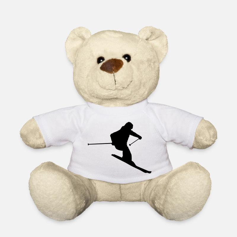 Skifahrer, Ski Design - Teddy - Weiß