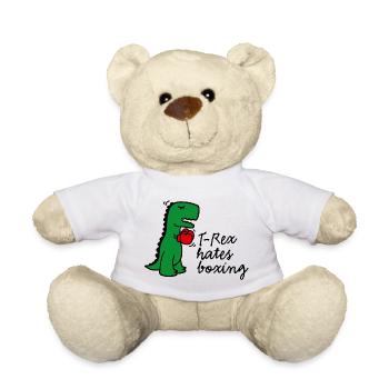 T-Rex hates boxing Boxen Boxhandschuhe - Teddy - Weiß - Vorne