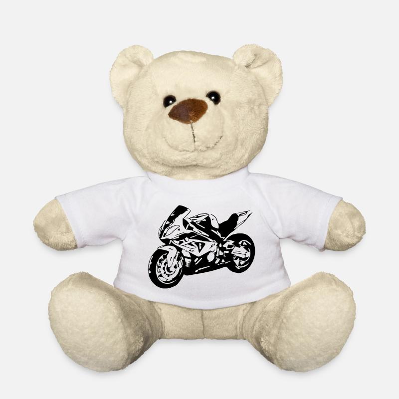 moto - Nounours - blanc