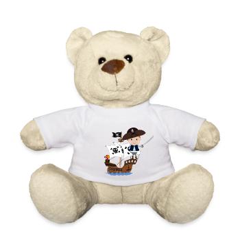 Pirate ship - Teddy Bear - white - Front
