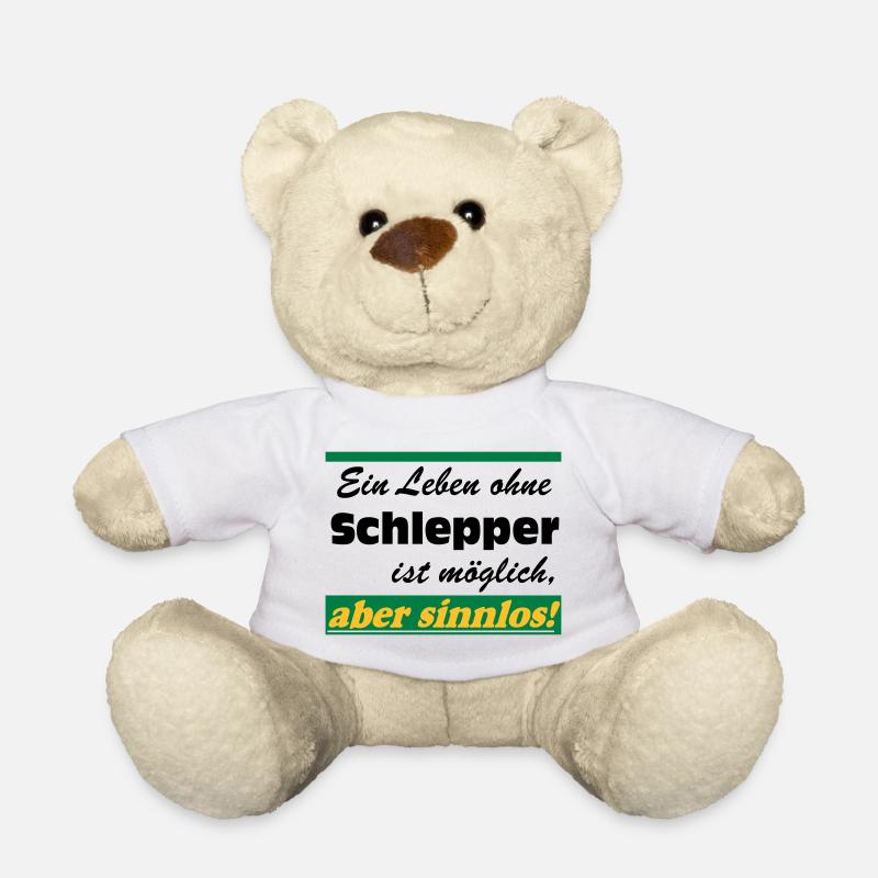 Traktor , Trecker , Schlepper Leben sinnlos .(25) - Teddy - Weiß