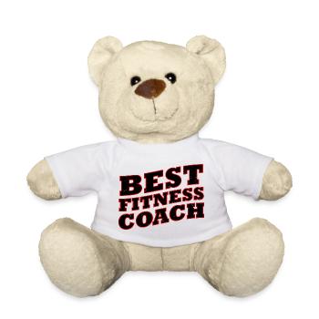 Fitness Coach Sport Trainer Gym - Teddy Bear - white - Front