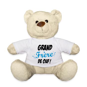Grand Frère de Ouf - Cadeau Frère - Nounours - blanc - Devant
