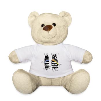 Cool Planche et Voile de Windsurf Vagues Soleil - Nounours - blanc - Devant