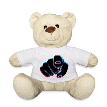 3D Effekt Hand - Teddy - Weiß - Vorne