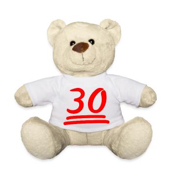 30-30e anniversaire - Nounours - blanc - Devant