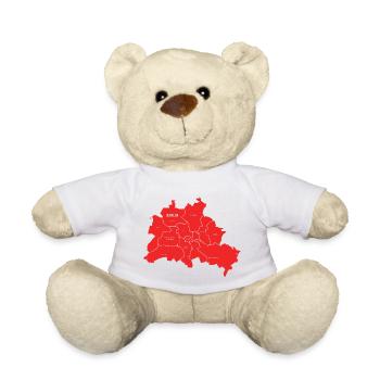Berlin Karte - Teddy - Weiß - Vorne