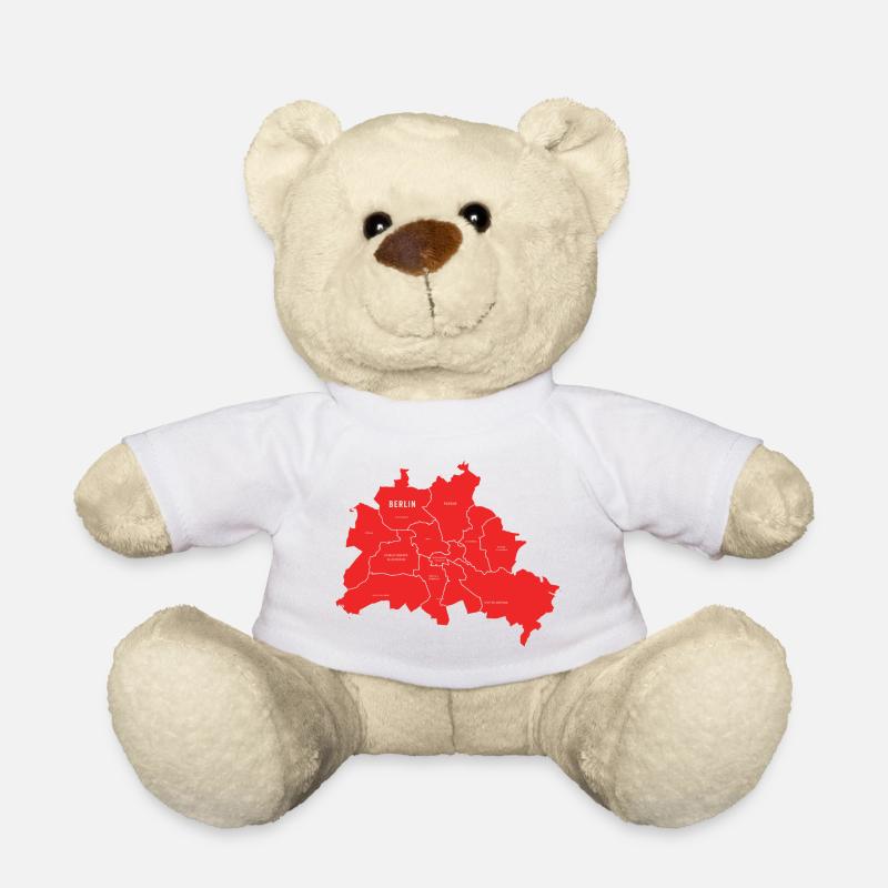 Berlin Karte - Teddy - Weiß