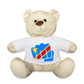 Congo Zaïre Kongu DR Congo Congo drapeau cadeau - Nounours - blanc - Devant