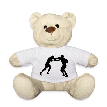 Boxing fight - Teddy Bear - white - Front