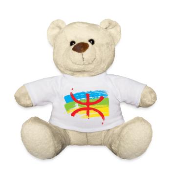 Drapeau Amazigh (Variante artistique) - Nounours - blanc - Devant