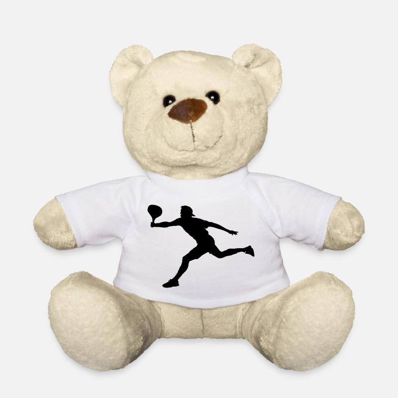 Image d’ombre du joueur de tennis en action - Nounours - blanc