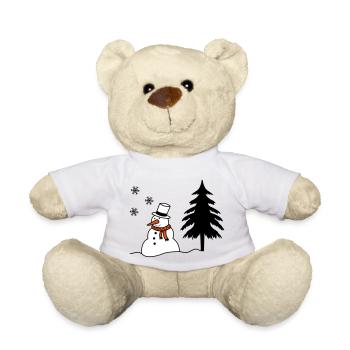 bonhomme de neige - Nounours - blanc - Devant