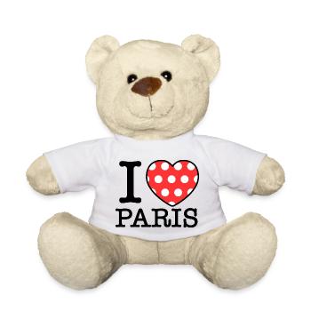 J'aime Paris | I Heart Paris - Nounours - blanc - Devant