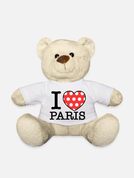 J'aime Paris | I Heart Paris - Nounours - blanc