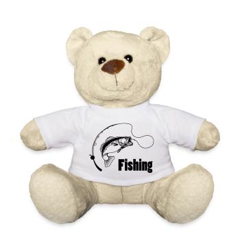 Angelrute mit Haken und Fisch - Teddy - Weiß - Vorne