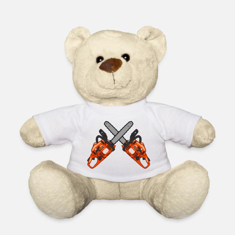 Croix de tronçonneuse - Nounours - blanc