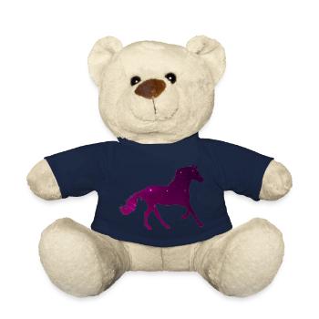 Star Horse - Cute Riding Galaxy Horse Gift - Teddy Bear - french navy - Front