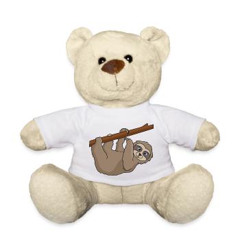 Faultier Cartoon - Teddy - Weiß - Vorne