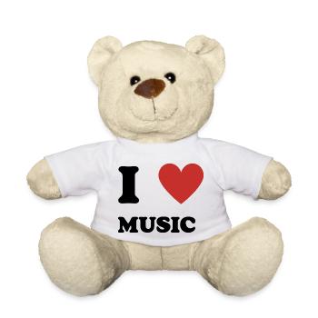 I Love Music - Teddy Bear - white - Front