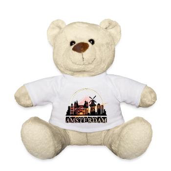 Amsterdam Pays-Bas Holland Ville Skyline Patrie - Nounours - blanc - Devant
