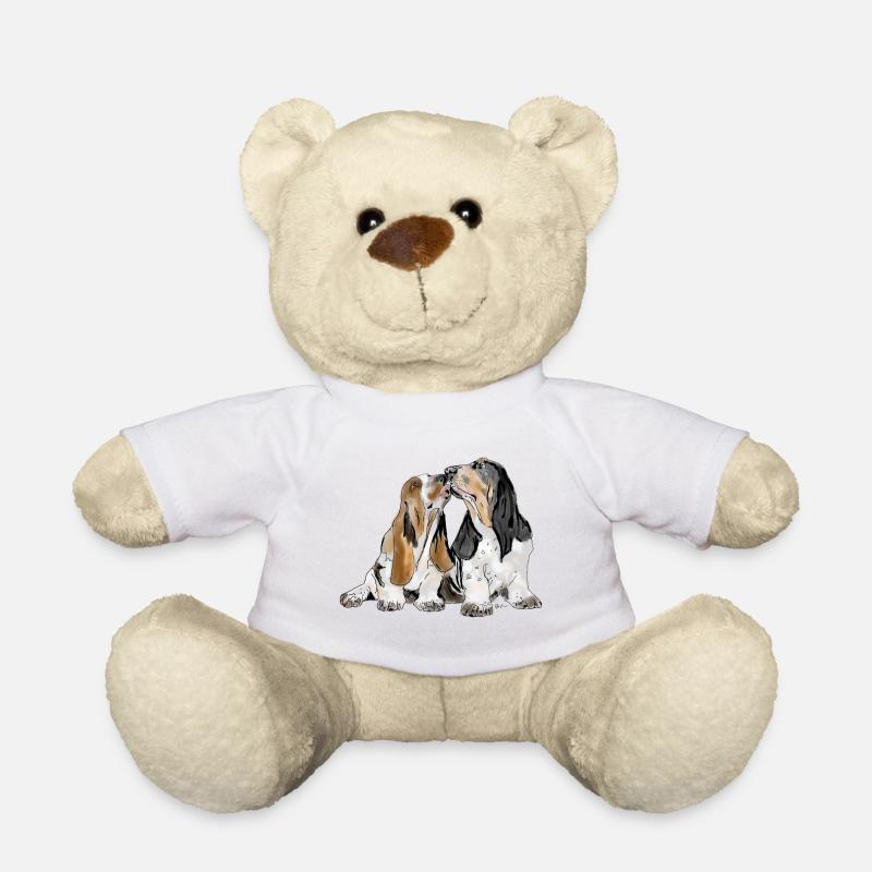 Basset - Teddy Bear - white