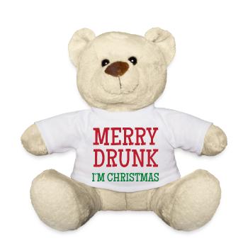 Lustige Weihnachts-T-Shirts - Teddy - Weiß - Vorne