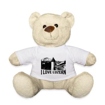 I love LUZERN mit Kapellbrücke - Teddy - Weiß - Vorne