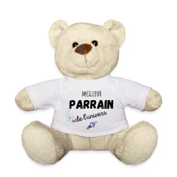 meilleur parrain de l'univers cadeau parrain - Nounours - blanc - Devant