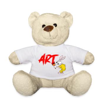 Serge le Lapin artiste - Nounours - blanc - Devant