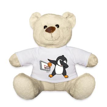 dab dabbing pinguin basketball cool begeisterter - Teddy - Weiß - Vorne